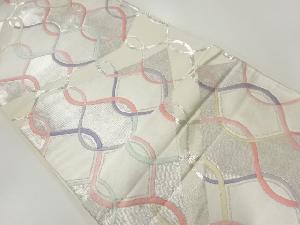 リサイクル 変わり網目模様織出し袋帯